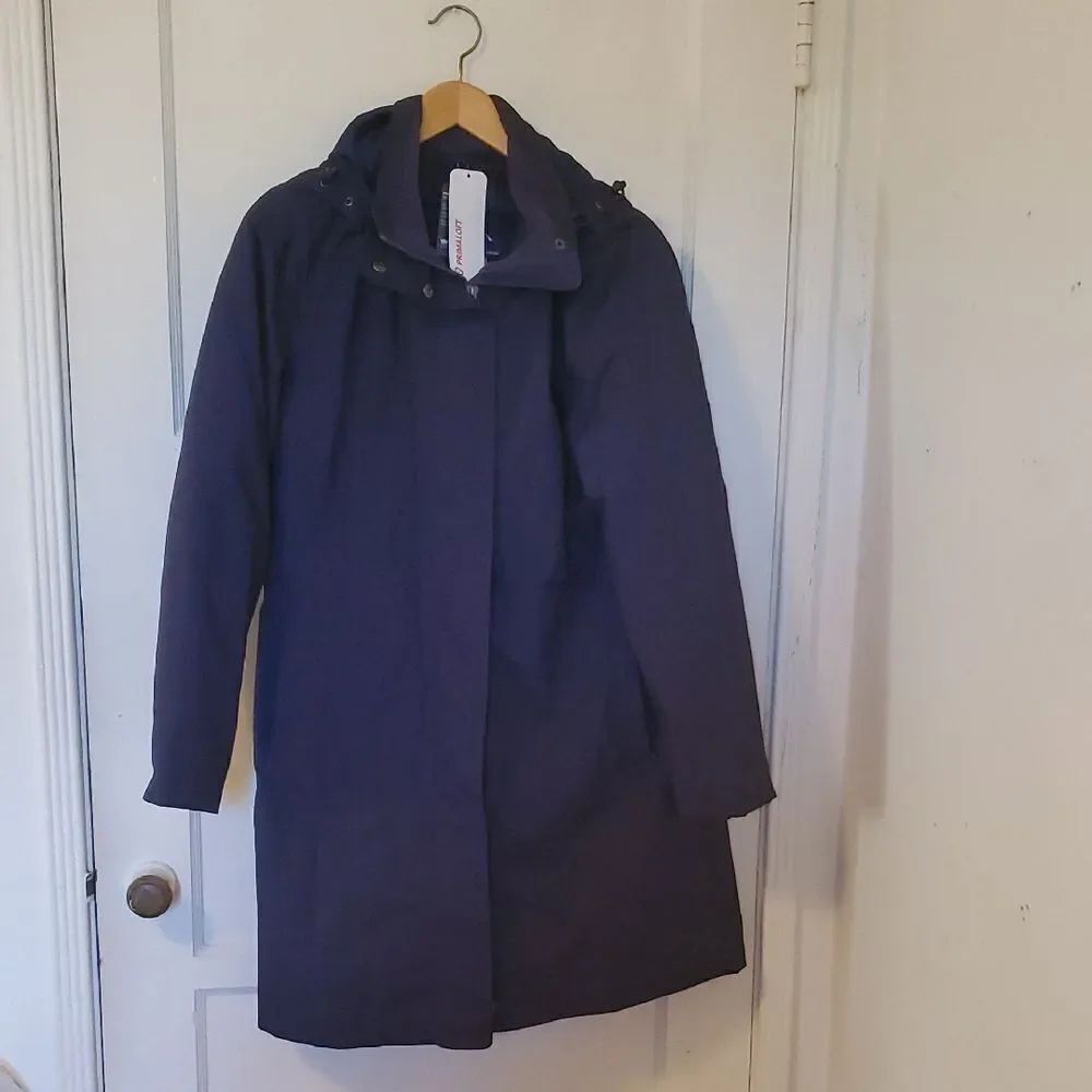 Lands' End American Airlines Women's Navy Blue 2 in 1 Full Zip Primaloft Coat S